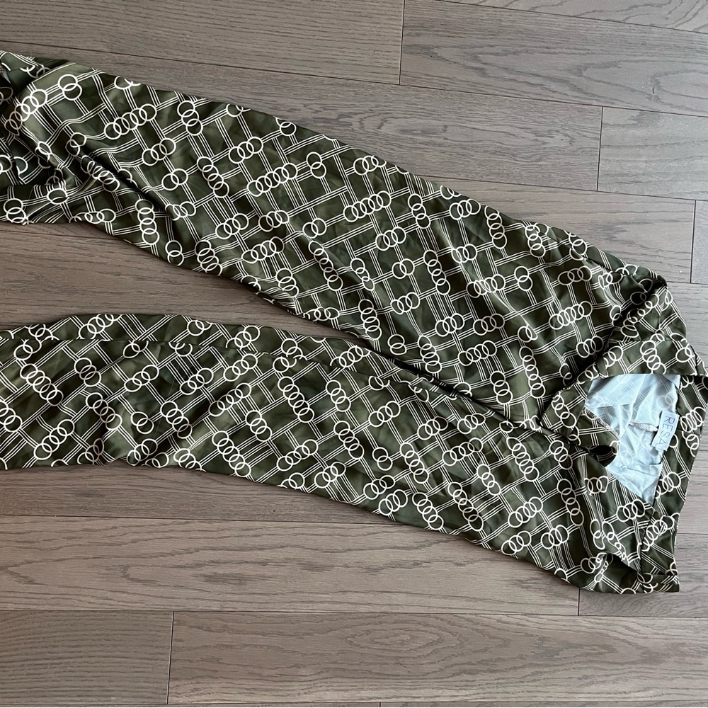 RESA Olive and Light Blue Patterned Pants